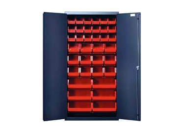 3 Point Locking Heavy Duty 36 Storage Bins And Cabinet