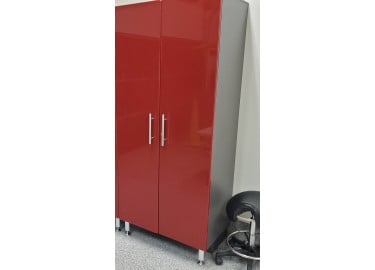 Red Modular 5 Piece Cabinet Set