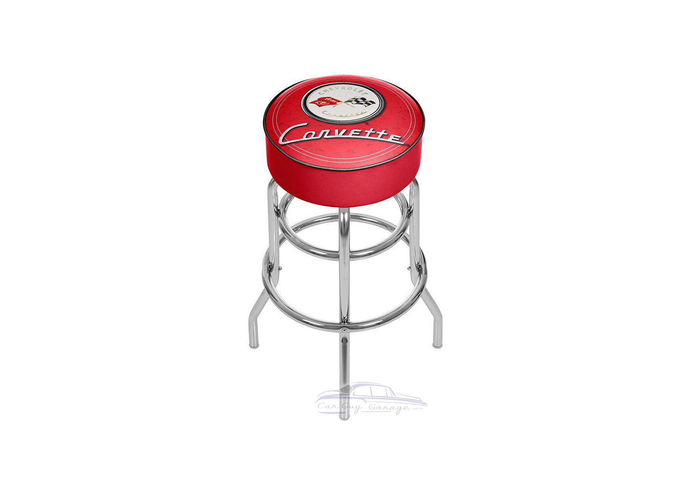 Corvette C1 Padded Bar Stool - Red - Made In USA