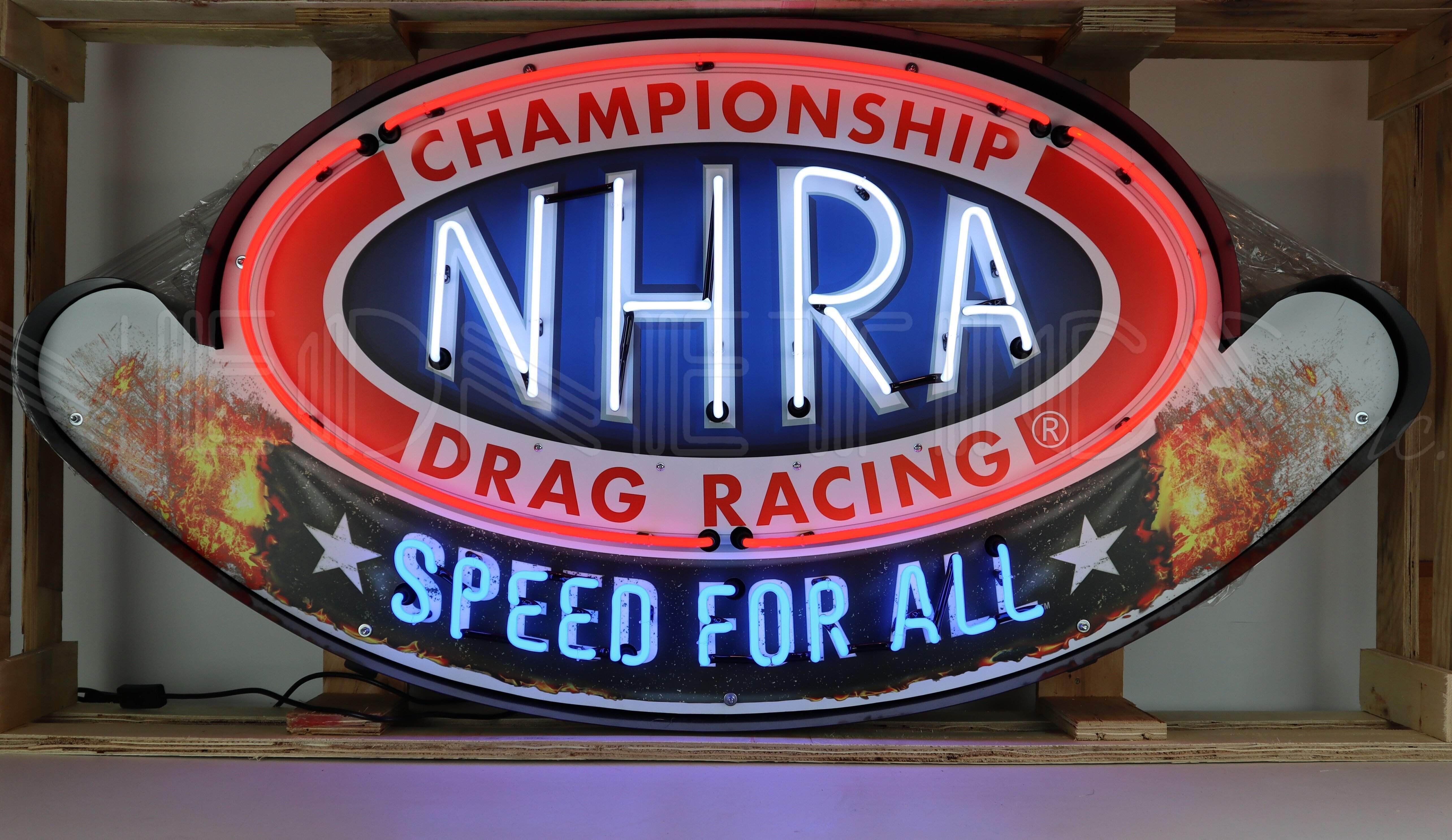 NHRA Speed For All Neon Sign - Steel Can, 58