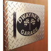 Garage Trash Can - Diamond Plate Aluminum