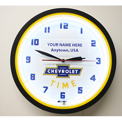 Vintage Chevrolet cheapest sign memorabilia auto shop sign clock