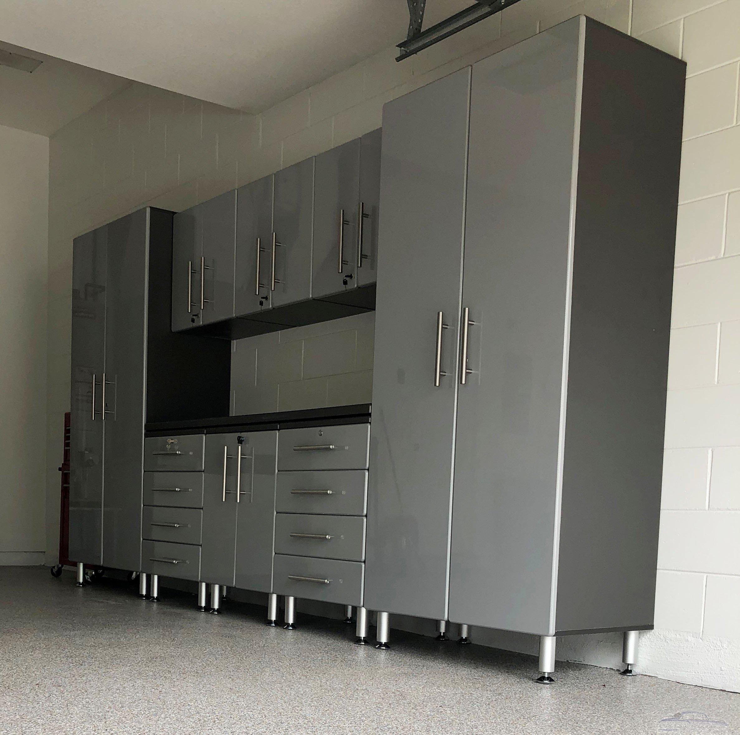 Silver Modular 9 Piece Cabinet Set